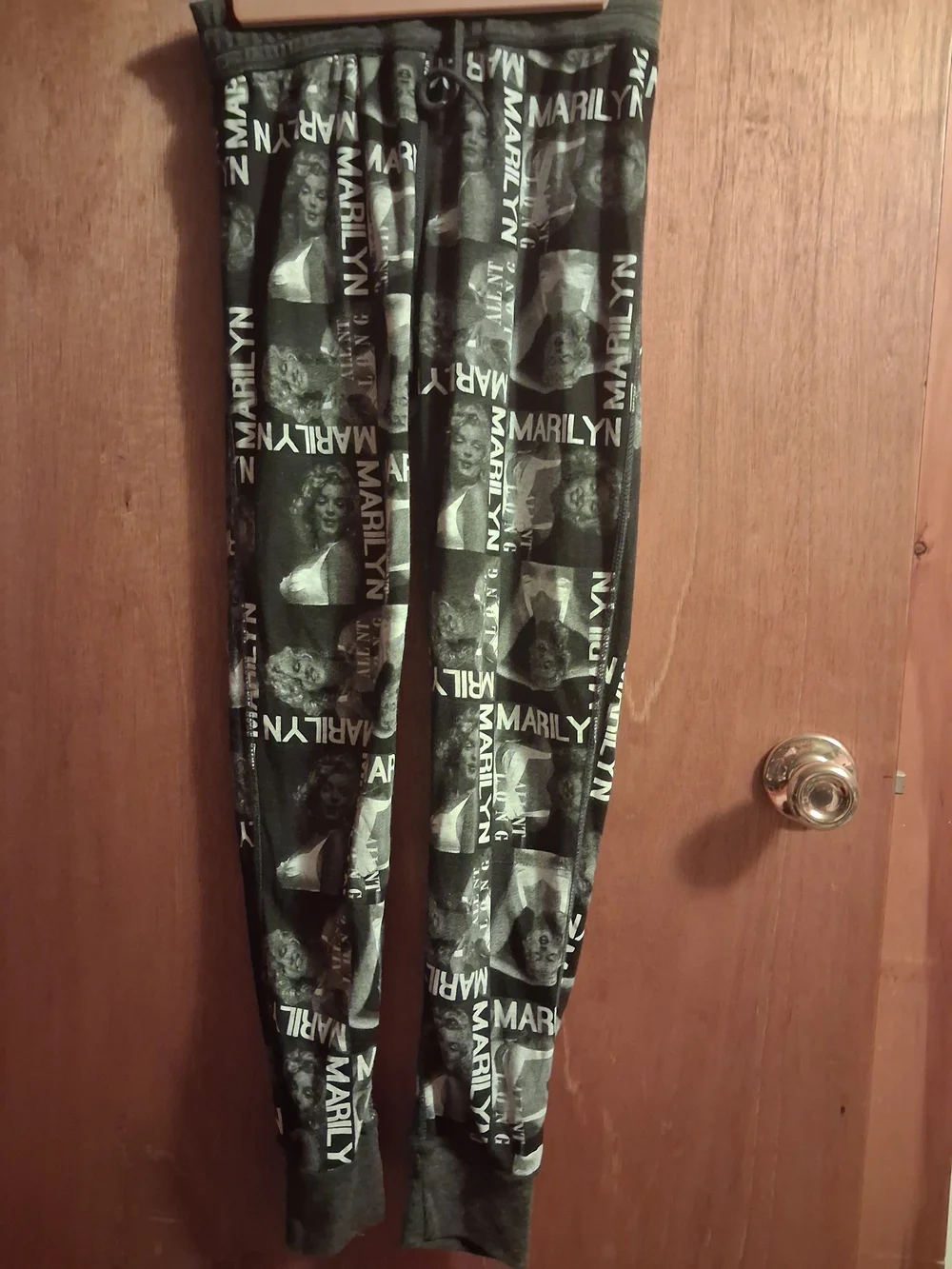 Marilyn Monroe Grey Jogger Pants with Graphic REVERSIBLE